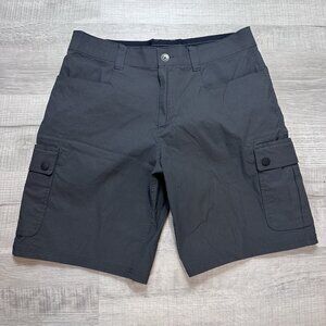 Orvis Voyager Tech Cargo Shorts Men's 34 Gray 10" Inseam Stretch Hiking Outdoor